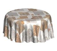 CPM - Nappe ronde en toile cirée campagne Decocoeur - Diam. 135 cm - Blanc