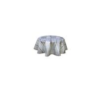 CPM - Nappe ronde en toile cirée design bois Planche - Diam. 135 cm - Gris