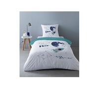 CPM - Parure de lit enfant design Captain Spacey - 100% Coton - 140 x 200 cm - Blanc - Captain Spacey