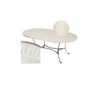 Nappe de table GENERIQUE CPM - Sous-nappe protège table ovale Basic - L. 125 x l. 195 cm - Blanc - Basic