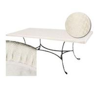 CPM - Sous-nappe protège table rectangulaire Basic - L. 100 x l. 160 cm - Blanc - Basic Blanc