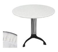 CPM - Sous-nappe protège table ronde Basic - Diam. 125 cm - Blanc - Basic Blanc