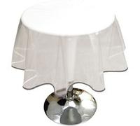Nappe de protection - PVC - Ronde 160 cm - Transparent - Imperméable - Gris