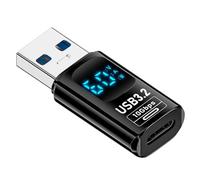 Cpolebev 1 Adaptateur USB 3.2 à Affichage LED Numérique 10 Gbit/S 36-60 W Testeur de Compteur de Puissance Puce Intelligente Transmission de Données Extension USB C B
