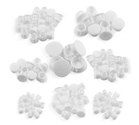 Cpolebev 1 Ensemble de 8 Tailles de Bouchons de Trou en Plastique Assortis de Type Affleurant Bouchons de Trou de Tube de Verrouillage à Encliqueter Blanc