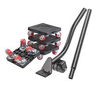 Cpolebev 1 Ensemble D'Outils de Déplacement de Meubles, avec 4 Roues et Élévateur Portable, pour Déplacer des Meubles, des Réfrigérateurs, des Canapés Portable en Plastique + Acier Inoxydable
