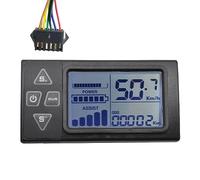 Cpolebev 1 PCS 24V-60V S861 LCD Ebike Display Dashboard Noir pour Vélo Électrique BLDC Contrôleur Panneau de Commande (SM Plug 6PIN)