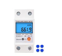 Cpolebev 1 Pcs KWh Tension Courant Consommation D'Énergie Compteur Wattmètre Phase Réinitialiser Compteur D'Énergie Zéro Compteur D'Énergie