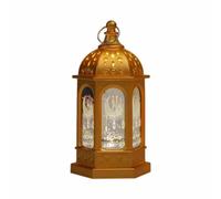 Cpolebev 1 PCS Lanterne Eid Mubarak à LED Ornements Lanterne de Ramadan Veilleuse Éclairage Fête du Ramadan Cadeaux de Fête