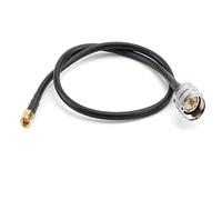 Cpolebev 1 Pcs RG58 Câble UHF SO239 vers SMA Mâle Connecteur Coaxial Rallonge Droite, 1M