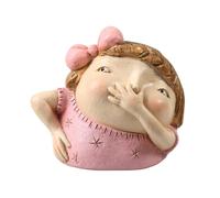 Cpolebev 1 PCS Statue de Salle de Bain Fille Tenant Le Nez, comme Indiqué Ornement Cadeaux Drôle Fille Décor de Salle de Bain Étagère de Salle de Bain Gardiens