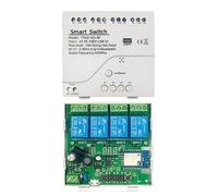 Cpolebev 1 PCS Tuya Smart Switch WiFi Switch Module DIY Minuterie AC 85V-250V 4CH Blanc pour Home