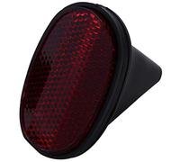 Cpolebev 1 Pcs VéLo ArrièRe Queue RéFlecteur Garde-Boue Ovale Avertissant Rouge Noir