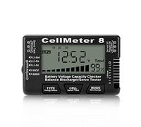 Cpolebev 1 Pièce 8 Testeur de Tension de Contrôleur de Contrôleur de Capacité de Batterie Numérique pour Li-Ion NiMH Nicd Cell Meter Noir