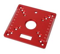 Cpolebev 1 Pièce Plaque D'Insertion de Table de Routeur, Mini Plaque Carrée de Routeur de Banc de Travail Du Bois en Alliage D'Aluminium Rouge