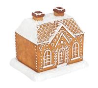 Cpolebev 1 Pièces Brûleur D'Encens Maison en Pain D'Épice, Brûleur D'Encens de Cabane en Rondins en Résine, Brûleur D'Encens de Noël, Décorations de Cheminée pour Durables