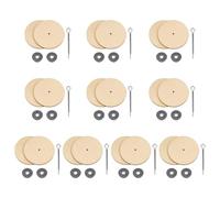 Cpolebev 10 Ensembles de Connecteurs de Joints de Poupée, Joints à Goupilles Fendues et Disques en Panneaux de Fibres de Bois, Boulons D'Engagement Mobiles, Accessoires de Poupées, 20 mm