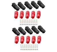 Cpolebev 10 Paires 30A Amp 600V Power Marine Connector Pole Rouge Noir pour Anderson