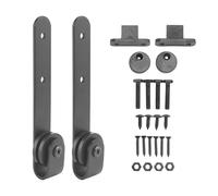 Cpolebev 10 PièCes 0.63 Pouces-0.78 Pouces Armoire en Acier au Porte Coulissante Grange Kit de MatéRiel Porte Coulissante Lunette Suspendu Rail Diapositives