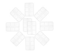 Cpolebev 10 Pièces Boîte de Rangement Nail Art Boîtes de Rangement de Charme D'Ongle Organisateur D'Art Étui de Manucure Petits Organisateurs D'Artisanat Conteneur de Environ 7.5X5 cm