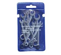 Cpolebev 10 Pièces Mini Clé IngéNieur Double TêTe Offset Anneau Clé Outils Clé CombinéE Clé 4-11Mm CléS Ensemble à Main