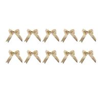 Cpolebev 10 PièCes SéRies DéCoration d'arbre de NoëL Arcs Or 25 X 21 Cm Ornements de NoëL