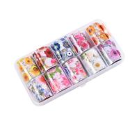 Cpolebev 10 Rouleaux de Décalcomanies pour Ongles, Décorations D'Art en Gel D'Extension D'Ongles pour Femmes, Gel D'Extension D'Ongles, de Bricolage, Décorations D'Art D'Ongles, Installatio