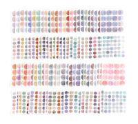 Cpolebev 100 Feuilles Washi Dots Autocollants Scrapbook Autocollants ColoréS DéCoratifs AdhéSifs Autocollant DéCoration ÉTiquettes