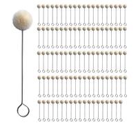 Cpolebev 100pcs Brosse à Boules de Laine de Soin Du Cuir Fait à la Main Soin Du Cuir Fait à la Main Teinture à L'Alcool Outil de Barbouillage de Teinture Grasse