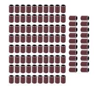 Cpolebev 100PCS Embouts Ponceuse Faux Ongle Manucure Kit Sanding Nail Drill 80# rouge