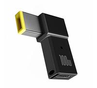 Cpolebev 100W USB Type C à Carré PD Convertisseur de Prise USB-C Charge pour Ordinateur Portable Adaptateur d'alimentation CC Connecteur
