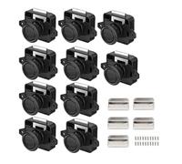 Cpolebev 10PCS Serrures, Serrures de Porte à Bouton-Poussoir en Métal Serrures de Meubles Serrures de Cabinet Noir