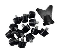 Cpolebev 12 Pcs Crampons de Chaussures de Football Crampons de Chaussures de Football Professionnels M5 Pièces de Rechange Accessoires Goujons avec Clé Chaussures de Piste Pointes 10 mm