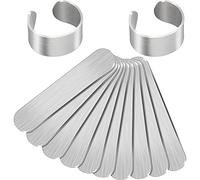 Cpolebev 12 PièCes éBauches D'Estampage en MéTal Anneaux en Aluminium éBauches 0.47X2.24 Pouces éBauches de Pliant Anneaux éBauches pour la Fabrication de à Bricoler Soi-MêMe