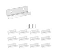 Cpolebev 12 Pièces Étagère pour Disque Vinyle Support Mural 4 Pouces en Acrylique Transparent Album Porte-Disque Affichage Étagères Flottantes Mur Monut