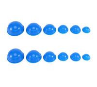 Cpolebev 12 PièCes SéRies Bleu Soins de Santé Vide Ventouses Ventouses Silicone Ventouse Massage