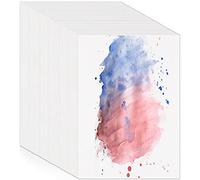 Cpolebev 120 Feuilles de Papier Aquarelle en Vrac 300 G/M² Blanc Aquarelle Papier Aquarelle Carnet de Croquis pour Enfants Enfants Adultes Artistes Dessin (12,7 X 17,8 Cm)