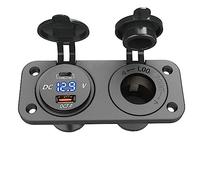 Cpolebev 12V USB Type-C et QC3.0 Allume-Cigare de Haute Qualité pour Prise de Voiture USB pour Bateau de Voiture