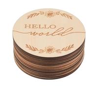 Cpolebev 14 PièCes SéRies Cartes D'éTape Mensuelles de en Bois, Disques D'éTape de pour Les Accessoires Photo Cadeaux de Douche de