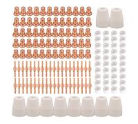 Cpolebev 150pcs Consommables D'Électrode Étendue de Buse de Coupe Au Plasma D'Air Adaptés pour CUT-40 CUT-50D CT-312