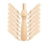 Cpolebev 16 Pièces Outil Amusant, Aiguilles à Feutrage, Poignées de Feutrage, Kit de Poignées de Feutrage, Trou de Perçage, Composant en Bois
