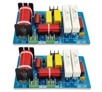 Cpolebev 2 PCS PA-2A 2 Voies Haut-Parleur Crossover Treble + 450 W Pure Bass Subwoofer Fréquence Diviseur Filtres DIY Bleu DIY pour