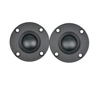 Cpolebev 2 PièCes 6Ω 30W Noir Haut-Parleur de Tweeter à DôMe Souple en Film de Soie
