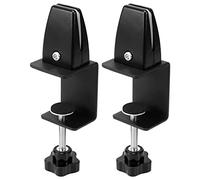 Cpolebev 2 PièCes SéRies Bureau Diviseur Pince éCran de Confidentialité Support de Clip Support éCran DéFlecteur Pince Partition pour Pince de Table-Noir