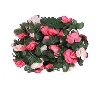 Cpolebev 2 PièCes SéRies Fleur Rose Artificielle Floral Faux Vigne Pendaison Guirlande DéCoration de Mariage de FêTe