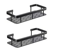 Cpolebev 2 Pièces Support Mural sans Perçage pour Étagère d'angle Organisateur de Maquillage de Toilette pour Shampoing