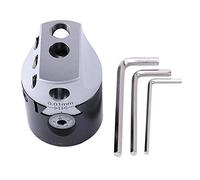 Cpolebev 2 Pouces 50 Mm Type F1 Tête D'Alésage Support De Fraisage De Barre D'Alésage De 12 Mm De Tour Pour Mt2 Mt3 R8 Fraisage De Queue Des Outils De Machines Avec Clés Hexagonales