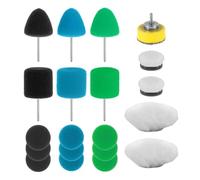 Cpolebev 20 Pièces Mini Tampons de Polissage, Tampons de Polissage pour Petites Surfaces de Détail de Voiture, Tampons de Polissage en Laine Éponge Résistant à l'usure pour Voiture