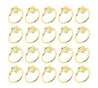 Cpolebev 20 PièCes Ronds de en Feuille d'or - Rond de en ou pour Serviettes de Table - Ronds de de Vacances Ronds de d'automne pour la FêTe