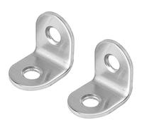 Cpolebev 20 PièCes SéRies en Acier Inoxydable L Support de Renfort D'Angle Joint de Support à Angle Droit Attache de Fixation D'Angle en Forme de L Joints de Fixation